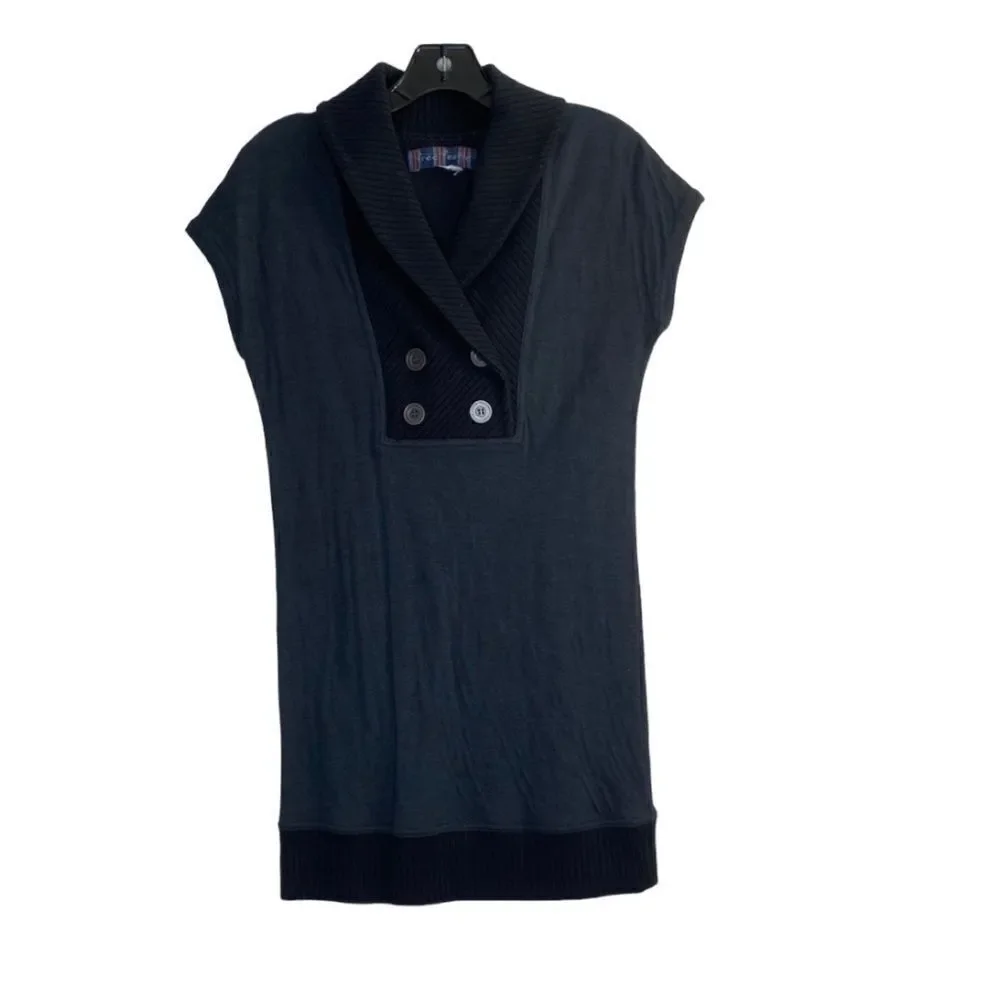 Free People Short Sleeve Sweater Tunic Mini Dress